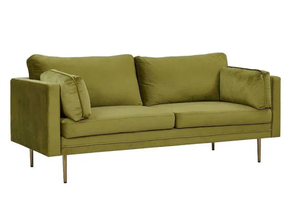 Discount Boom Bank 3 Persoons Velours Groen. Modulair