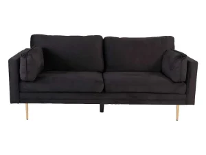 Cheap Boom Bank 3 Persoons Velours Zwart. Modulair