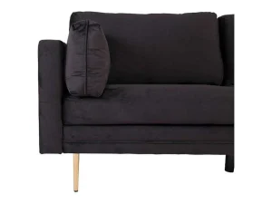 Cheap Boom Bank 3 Persoons Velours Zwart. Modulair