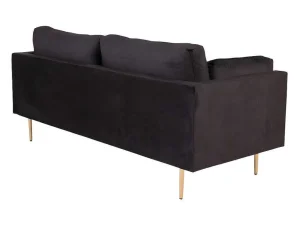 Cheap Boom Bank 3 Persoons Velours Zwart. Modulair