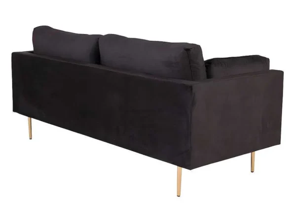 Cheap Boom Bank 3 Persoons Velours Zwart. Modulair