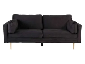 Cheap Boom Bank 3 Persoons Velours Zwart. Modulair