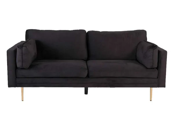 Cheap Boom Bank 3 Persoons Velours Zwart. Modulair