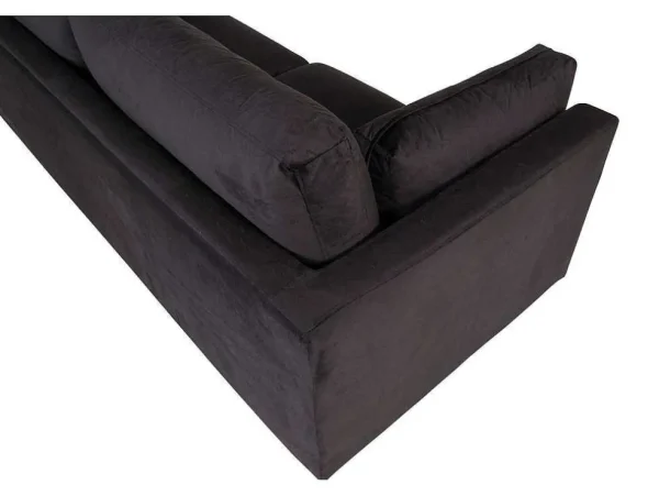 Cheap Boom Bank 3 Persoons Velours Zwart. Modulair