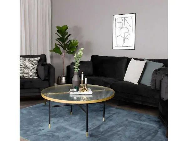 Cheap Boom Bank 3 Persoons Velours Zwart. Modulair