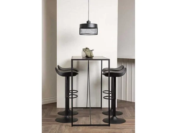 New Brea Barmeubelset Bartafel Zwart En 4 Adesto Barstoelen Zwart. Barmeubel