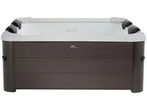 Cheap Bruine Halfharde Spa Met 6 Plaatsen Met Accessoires - 120 Stralen - L160 X B160 X H65 Cm - Makemo Van Home Spa