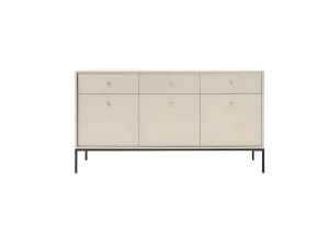 Store Buffetkast - 3 Laden En 3 Deuren - Beige - Bogdan Buffetkast