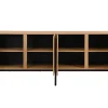 Sale Buffetkast Met 4 Deuren - Licht Naturel En Zwart - Memphis Ii Buffetkast