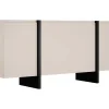 Online Buffetkast Met 4 Deuren Van Mdf - Beige En Zwart - Luvonia Buffetkast