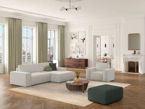 Cheap Buffetkast Tayron - 2 Deuren En 3 Laden - Mdf En Metalen Poten - Kleur: Walnoot Buffetkast