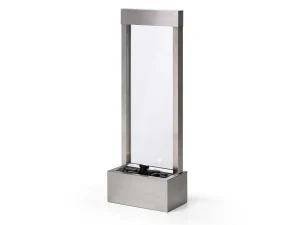 Shop Buitenfontein Van Roestvrij Staal En Glas Met Ledverlichting - H108 Cm - Zilverkleurig - Panga Tuindecoratie