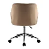 Store Bureaustoel - Fluweel - Beige - Verstelbare Hoogte - Pega Bureaustoel