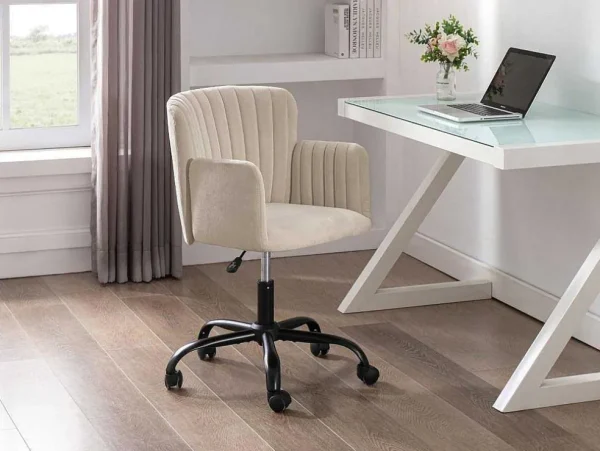 Store Bureaustoel - Stof - Beige - Verstelbare Hoogte - Toara Bureaustoel