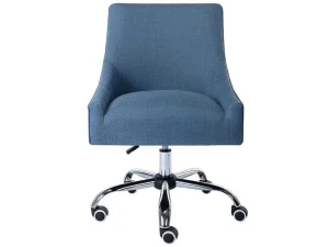 Clearance Bureaustoel - Stof - Blauw - Verstelbare Hoogte - Wondio Bureaustoel