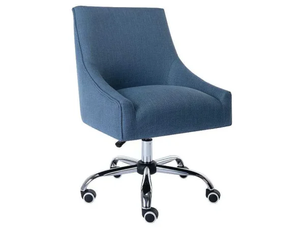 Clearance Bureaustoel - Stof - Blauw - Verstelbare Hoogte - Wondio Bureaustoel
