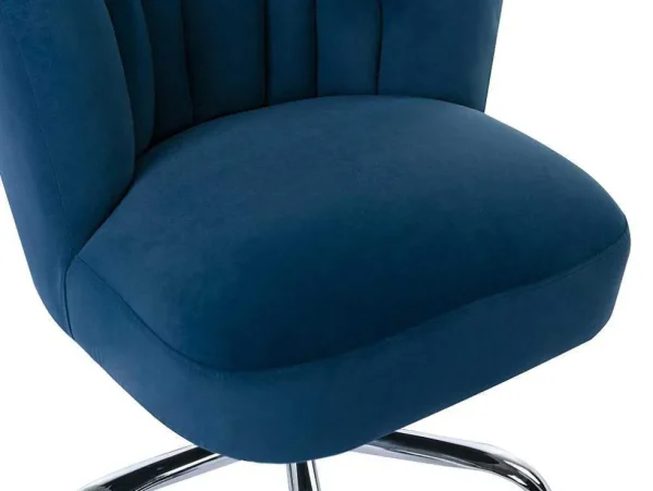 Cheap Bureaustoel - Velours - Blauw - Verstelbare Hoogte - Ruty Van Bureaustoel