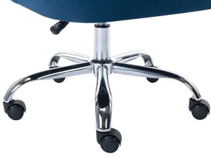 Cheap Bureaustoel - Velours - Blauw - Verstelbare Hoogte - Ruty Van Bureaustoel