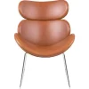 Cheap Cazy Fauteuil Kunstleer Vintage Cognac Bruin - Chromen Onderstel. Fauteuil Kunstleer