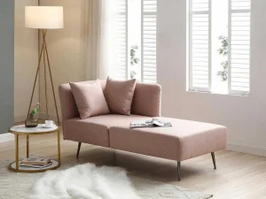 Outlet Chaise Longue Rechts Van Roze Stof Napasa Chaise Longue