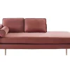 Clearance Chaise Longue Van Stof Kahel- Hoek Rechts - Oud Roze Chaise Longue