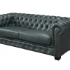 Cheap Chesterfield Zitbank 3 + 2 + 1 Plaatsen Brenton 100% Buffelleer - Spaans Groen Set Zitbank + Fauteuil