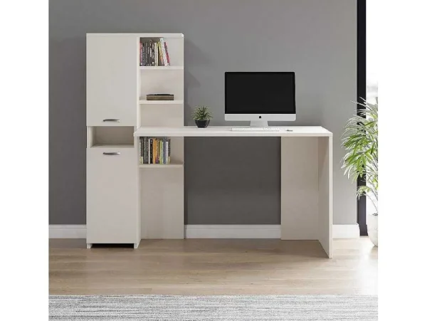 Discount Clio Bureau, Wit, 150X60X135 Cm, Bureaumeubel