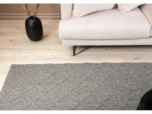Outlet Cloudy Vloerkleed 300X200 Cm Wol Grijs. Woonkamertapijt