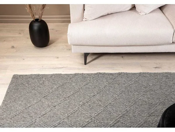 Outlet Cloudy Vloerkleed 300X200 Cm Wol Grijs. Woonkamertapijt