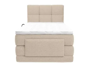 Online Complete Boxspringset Met Gestoffeerd Hoofdbord Elektrisch Verstelbare Relaxbedbodems Met Matras Met Topmatras 100 X 200 Cm Stoffen Bekleding Beige Lodi Van Elektrisch Relaxatiebed