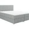 Cheap Complete Set Met Boxspring En Hoofdbord + Bedbodem + Matras + Topmatras - 160 X 200 Cm - Stof - Lichtgrijs - Onan Van Ysmee Boxspringbed