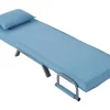 Cheap Converteerbare Stoffen Fauteuil - 6-Voudig Verstelbare Rugleuning - Blauw Uitklapbare Fauteuil