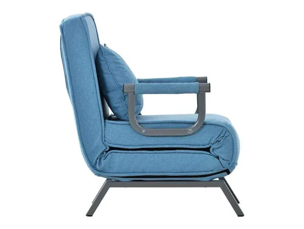 Cheap Converteerbare Stoffen Fauteuil - 6-Voudig Verstelbare Rugleuning - Blauw Uitklapbare Fauteuil