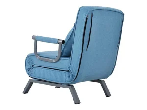 Cheap Converteerbare Stoffen Fauteuil - 6-Voudig Verstelbare Rugleuning - Blauw Uitklapbare Fauteuil