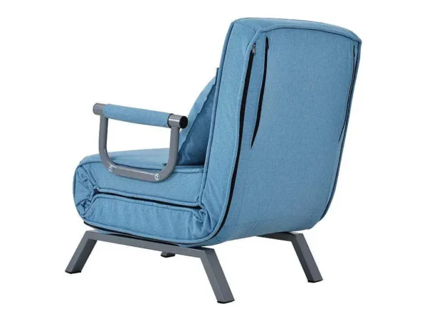 Cheap Converteerbare Stoffen Fauteuil - 6-Voudig Verstelbare Rugleuning - Blauw Uitklapbare Fauteuil