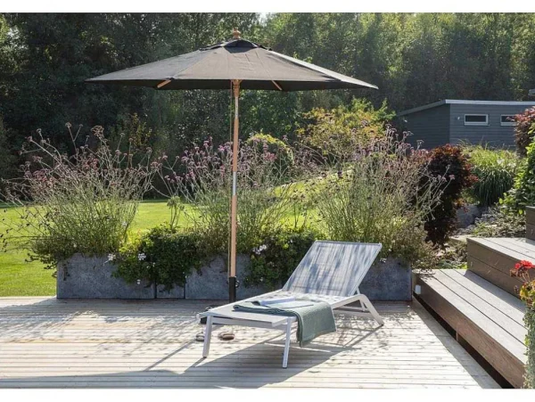Discount Corypho Parasol Met Kantelfunctie Zwart. Parasol