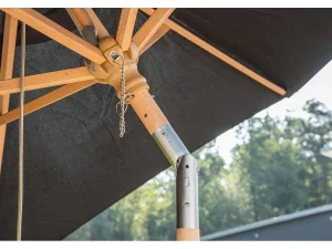 Discount Corypho Parasol Met Kantelfunctie Zwart. Parasol