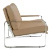 New Creme Eco-Leren Gestoffeerde Fauteuil 5046 Fauteuil Kunstleer