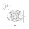 Flash Sale Cristaldream Plafondlamp, Chroom, 12X8X8 Cm, Plafondlamp