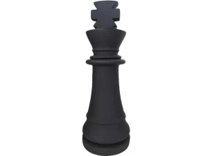 Best Decoratief Standbeeld Schaakspel In Cement Koning - B. 24,5 X H. 68 Cm - Gambit Tuindecoratie