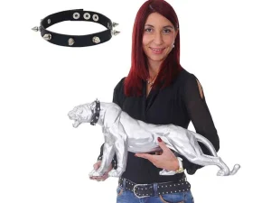 Clearance Decoratiefiguur Luipaard Appel (Set Van 2) Standbeeld