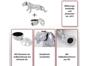 Clearance Decoratiefiguur Luipaard Appel (Set Van 2) Standbeeld