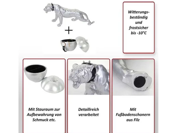 Clearance Decoratiefiguur Luipaard Appel (Set Van 2) Standbeeld