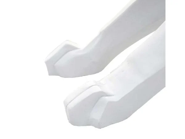 Best Sale Decoratiefiguurtje Luipaard Mcw-D36 Met Kraag, Wit Mat Met Kraag Standbeeld