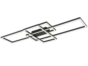 Cheap Design-Plafondlamp Met Ledverlichting Van Aluminium En Metaal - L104 X H42 Cm - Zwart - Harlow Plafondlamp