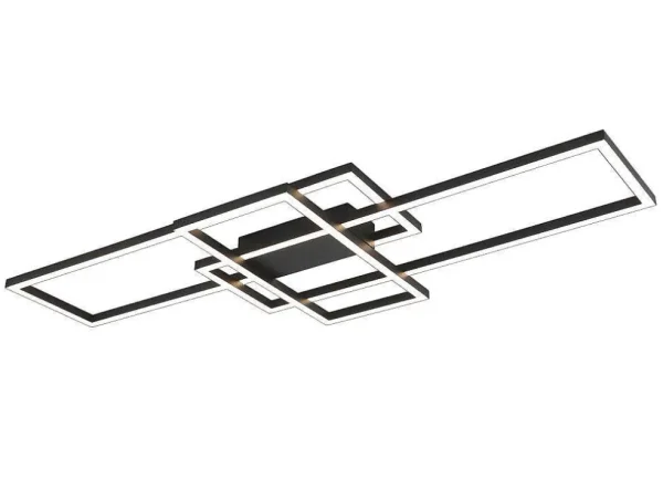 Cheap Design-Plafondlamp Met Ledverlichting Van Aluminium En Metaal - L104 X H42 Cm - Zwart - Harlow Plafondlamp