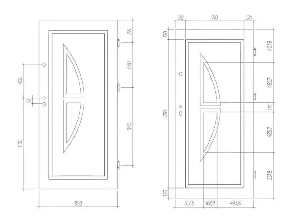 Flash Sale Deur Van Geglazuurd Staal En Inox H.207 X B.100 Cm Antraciet - Rechts Duwen - Covas Voordeur