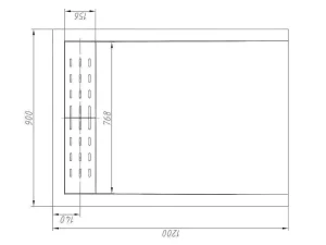Hot Douchebak Lyros Inclusief Sifon - 1200 X 900 X 40 Mm - Antraciet Douchebak