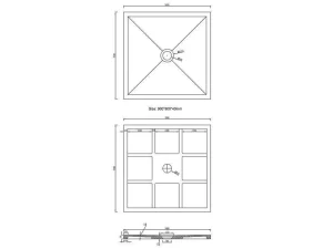 Fashion Douchebak Om Te Plaatsen Van Beton - L90 X B90 X H4 Cm - Zamzor Douchebak