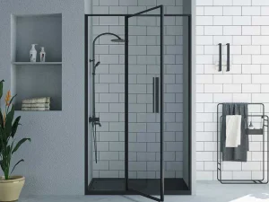 Cheap Douchedeur In Industriele Stijl - Zwart Mat - 120 X 195 Cm - Toroni Douchewand